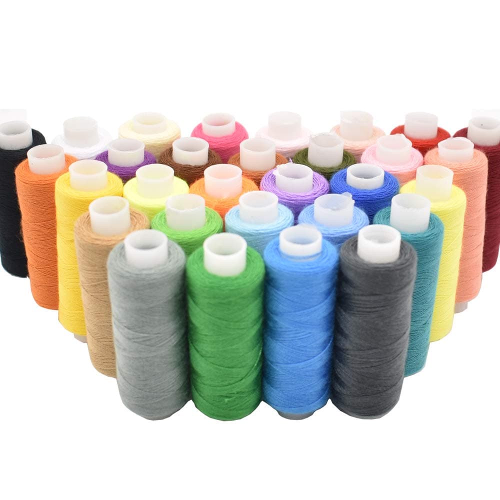 Sewing Thread 30 Colors Sewing Industrial Machine and Hand Stitching 250 Yards Each Sewing Thread Polyester