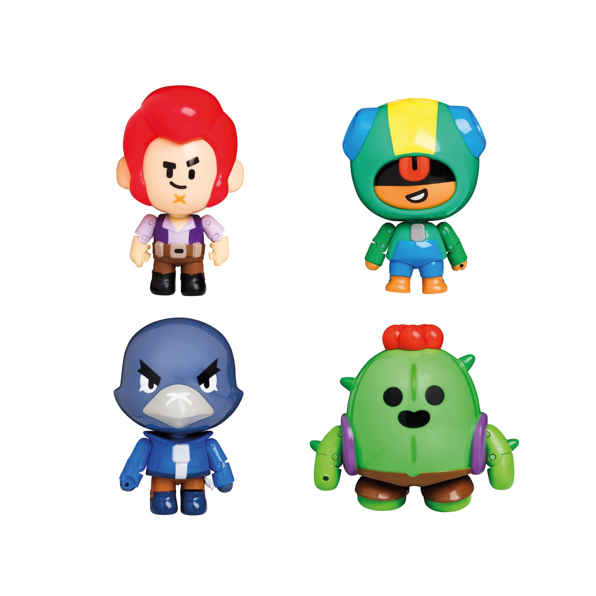 Action Figures 4 PACK |Spike, Colt, Leon & Crow 4.5-Inch-Tall Collectibles Toys | Playable Mini Toys - Articulated Figures