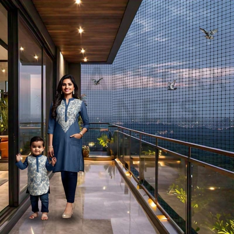 ARMORX Black Anti-Bird Net UV-Stabilized HDPE Multi-Filament Net with Installation Kit & Tying Ropes Attached - Black - 6ftx30ft