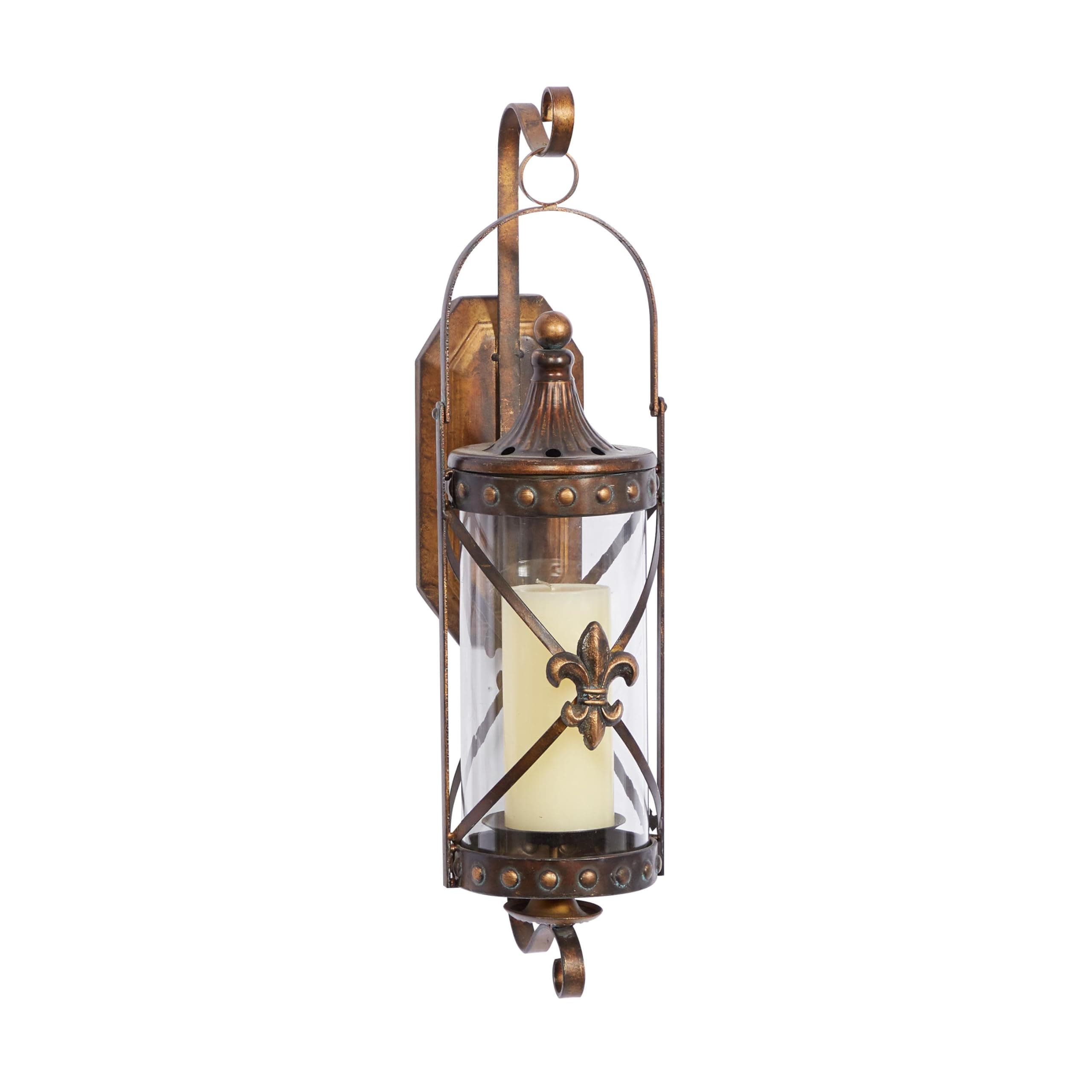 Traditional Bronze Metal Wall Sconce