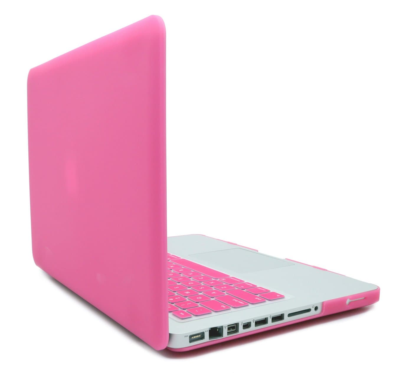 Rubberized Hard Case Cover for Macbook Pro 15.4" A 1398 Retina Aliminum Unibody with Silicone Keyboard Cover Hot Pink