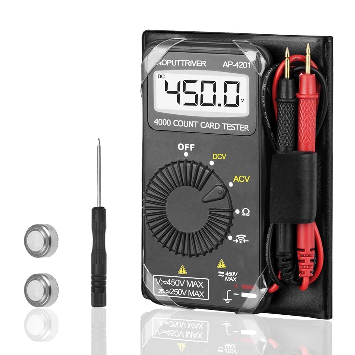 – Digital Multimeter Pocket Multimeter AP-4201 4000 Counts Multi Tester Pocket Voltmeter Ammeter Auto Range for Measure AC/DC Voltage，Resistance，Diode Test，Continuity Buzzer for Electrical Troubleshoot