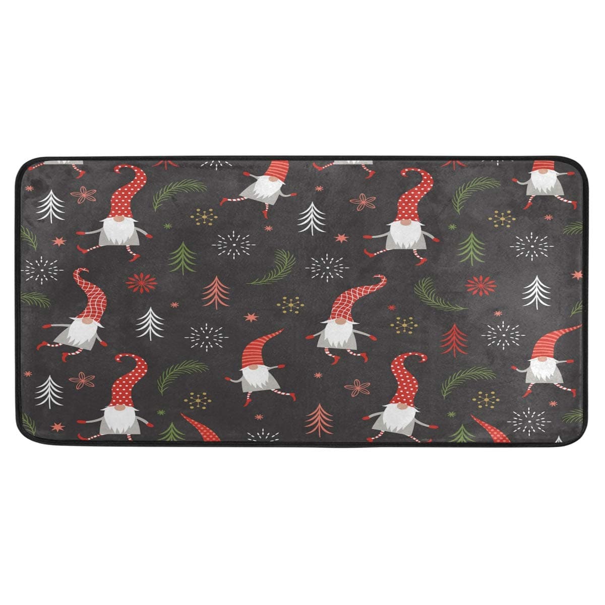 Blueangle Cute Christmas Gnomes Kitchen Mat, 39" x 20" Memory Foam Comfort Mat Great for Kitchen, Bathroom