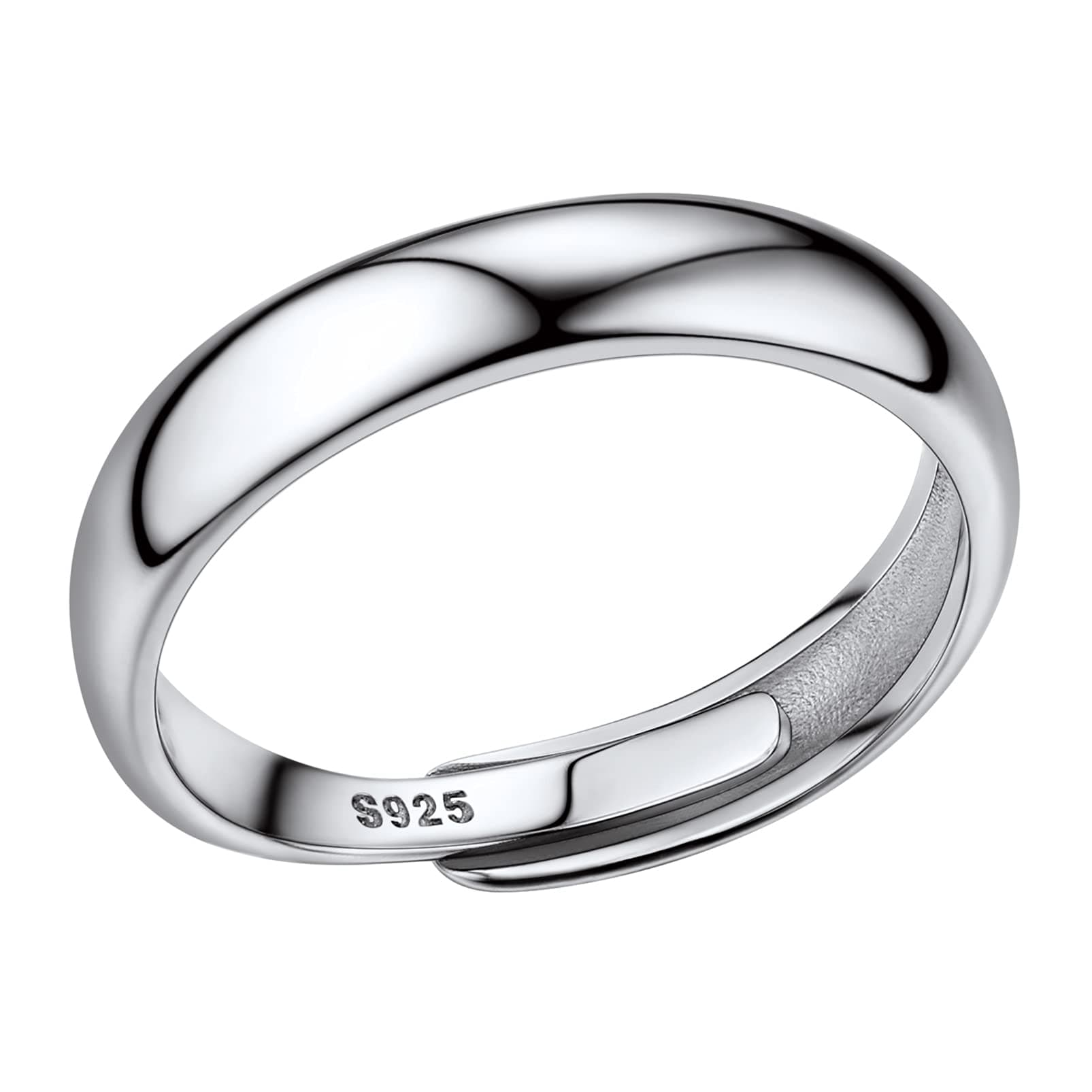 PROSILVER 925 Sterling Silver Adjustable Open Ring for Women, Solid Sterling Silver Stackable Ring, knuckle Finger Ring, Pinky Ring, Come with Box