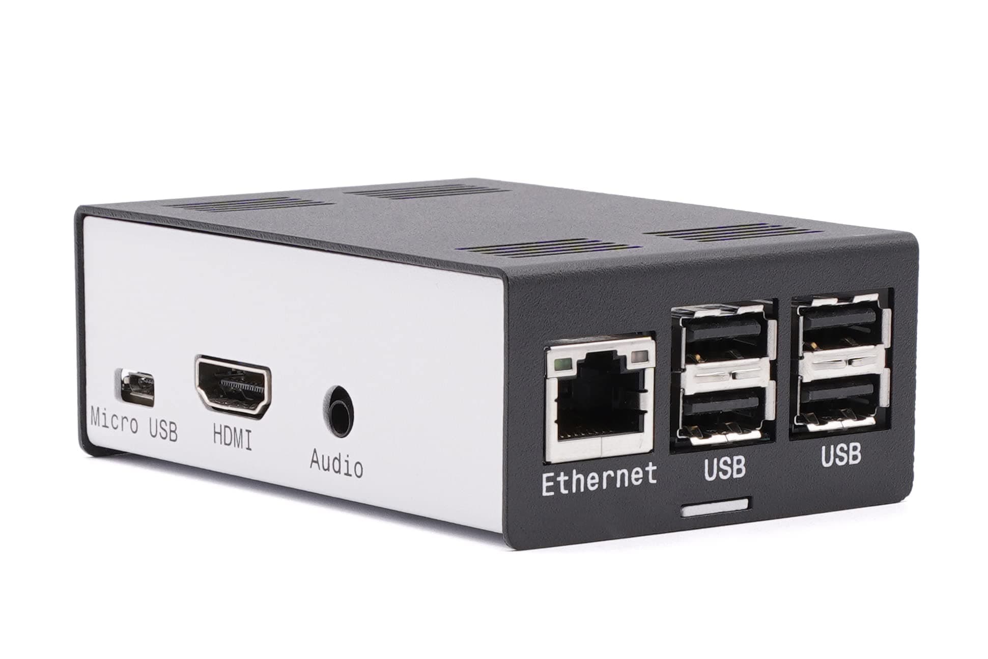 ASUS Tinker Board & Tinker Board S Aluminum Case | Black and White Powder Coated | Desktop Case with Advanced Ventilation, HDMI, USB, Ethernet