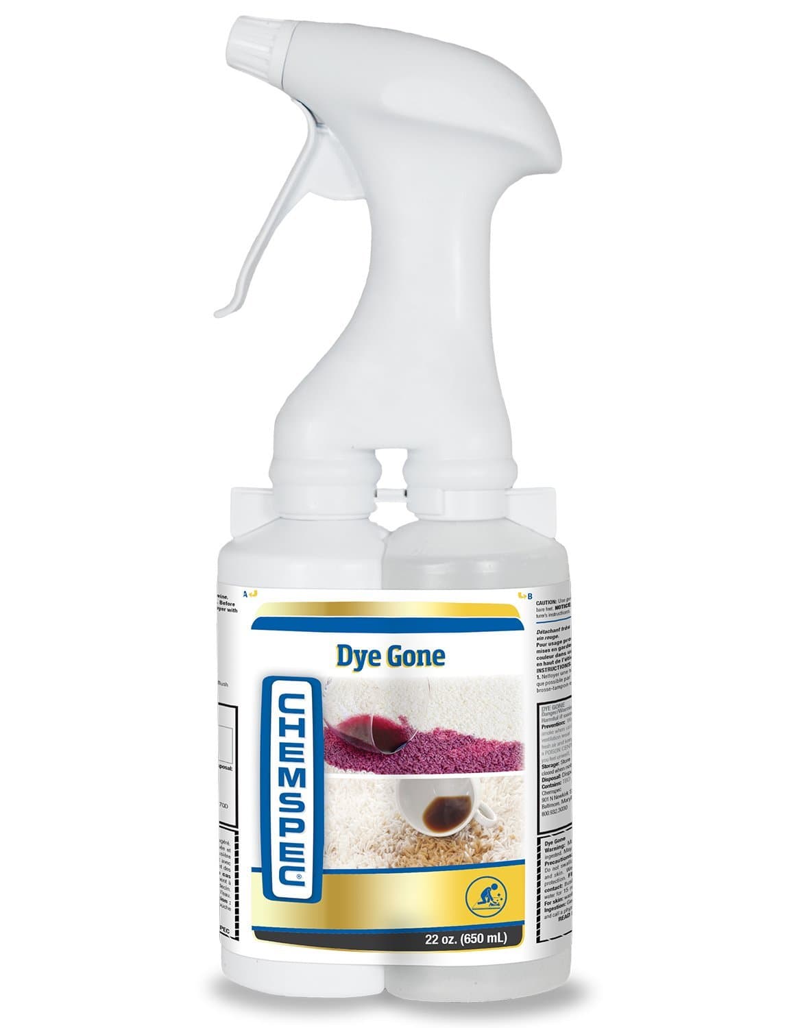 Liquid Laundry Detergent Dye Gone Heavy Duty Stain Remover 650ml, Orange Scent