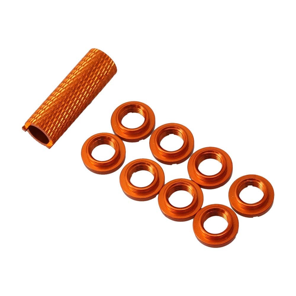 8pcs RC Switch Nuts w/Wrench replacement for Spektrum RC Transmitter N10266 (orange)