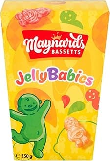Maynards Bassetts Jelly Babies Sweets, Soft Fruity Jelly Candies, 350 g Sharing Box (Pack of 1)