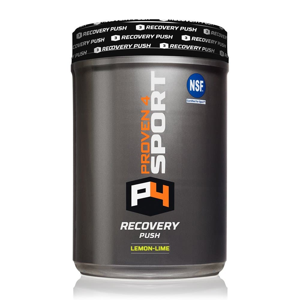 Proven4 Post Workout Supplement and Electrolyte Supplement with bcaa Powder and glutamine - NO Stimulant -Lemon Lime 30 Serv NSF Certified for Sport