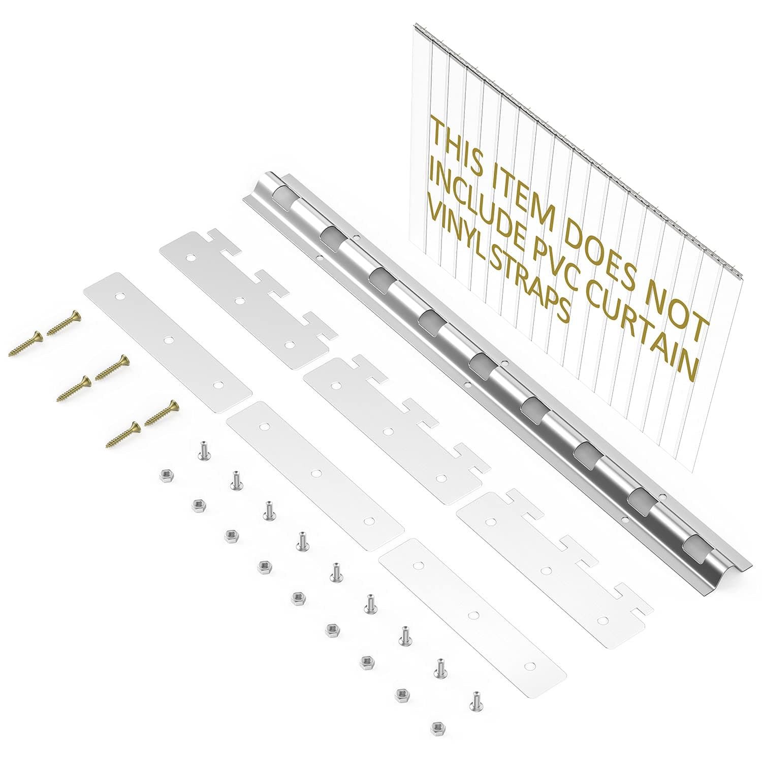 Strip Curtain Hardware - Universal Mount Hanger - Mounting Brackets for Plastic Vinyl Strip Curtain - 35.7 Inch (Two 17.7 Inch Sections)