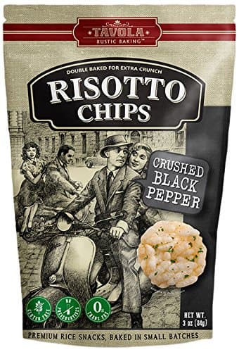 Tavola Risotto Chips, Crushed Black Pepper, 3 Ounce (Pack of 12)