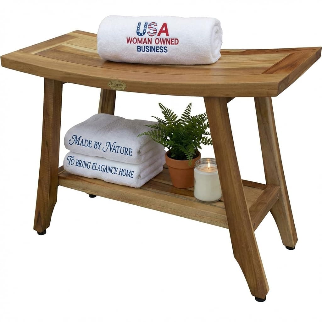 EcoDecors Satori Shower Bench, Natural