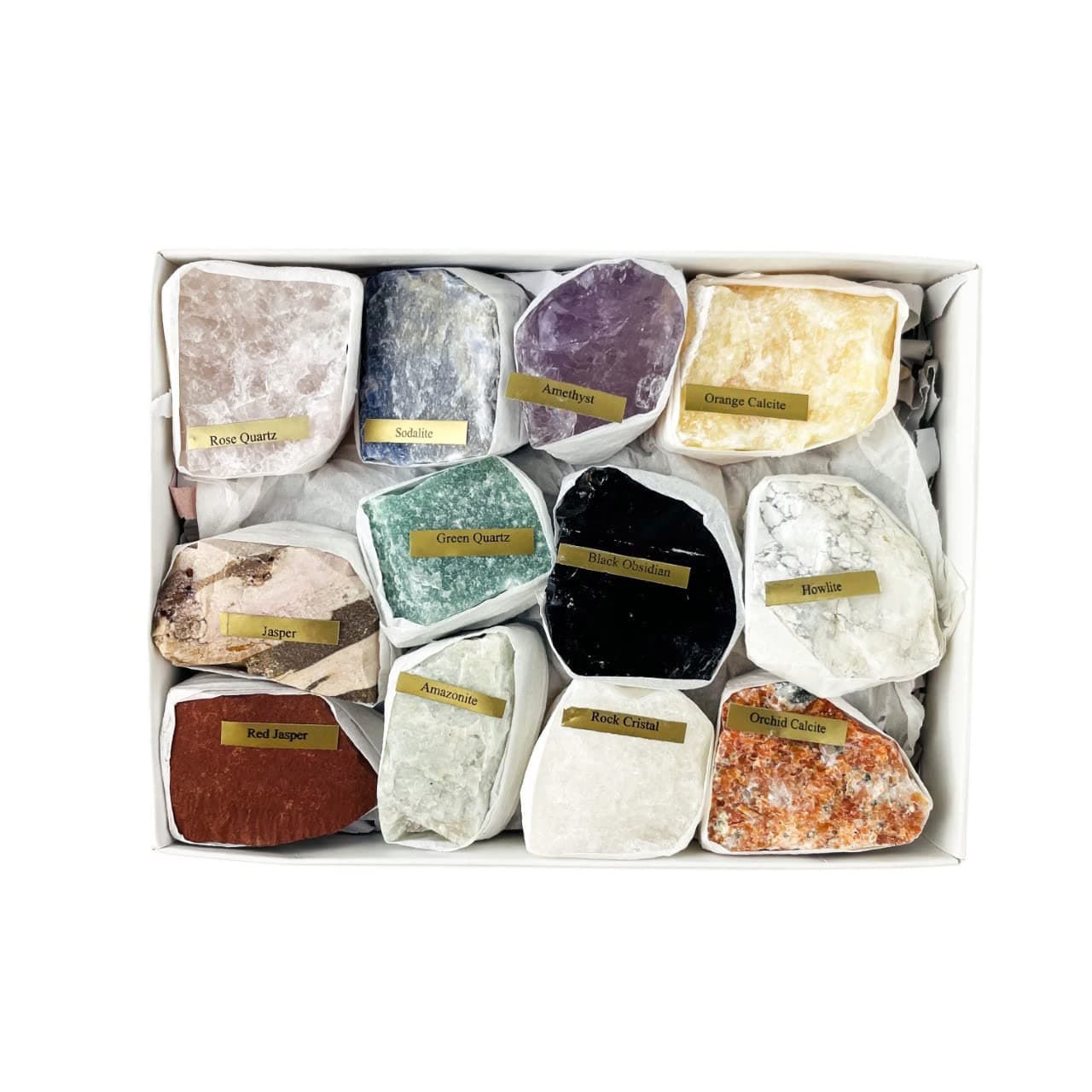 Natural Gemstone Mix 1.5-2 lbs Full Box Approx. 10-15 pieces - Mixed Gemstone Clusters - Rough Stones Crystals, Stone