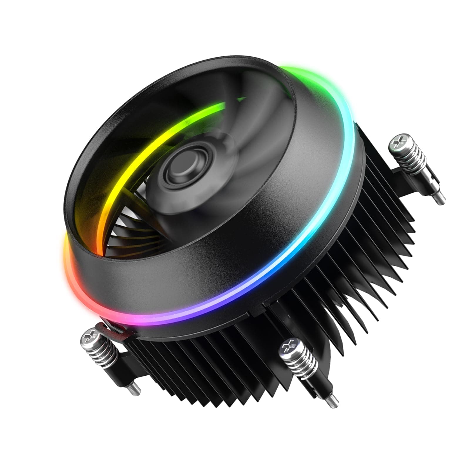Vetroo Eclipse Low-Profile ARGB CPU Cooler, 90mm 4-Pin PWM Fan, Premium Aluminum Fins, 95W TDP Air Cooling for Intel LGA 1700 Only