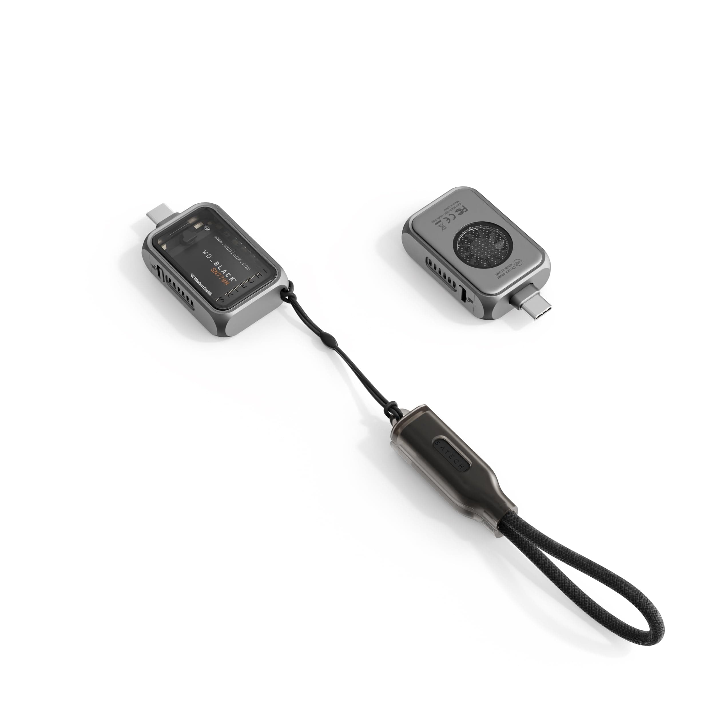 Satechi M.2 NVMe Mini SSD Enclosure with 10Gbps Transfer Speed, Up to 2TB SSD Storage, Active Auto Cooling, Compact and Portable USB C Case, Supports NVMe 2230 SSDs (SSD Not Included)