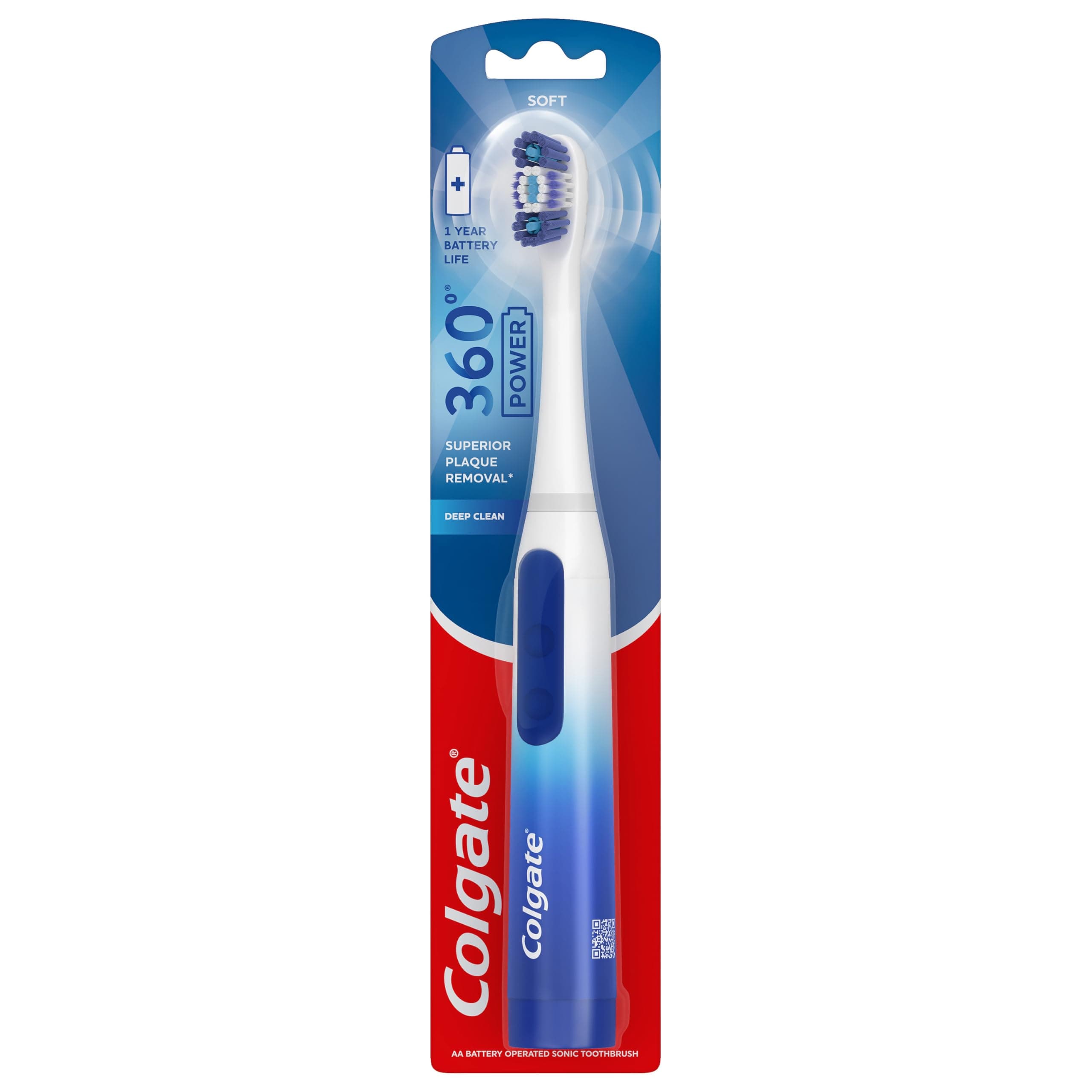 Colgate 360 Floss Tip Sonic Powered Battery Toothbrush