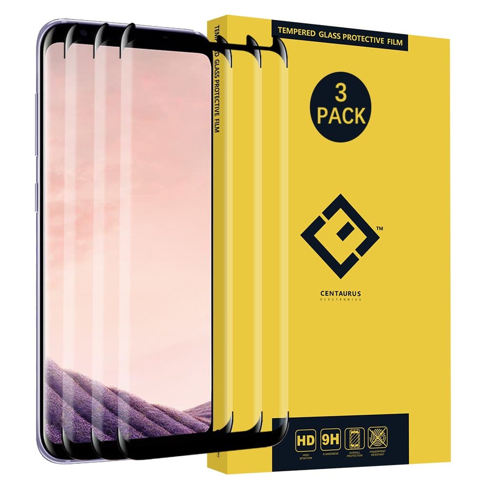 (3-Packs) Compatible with Samsung Galaxy S8 Plus Screen Protector, [Full Coverage] [Shatter Proof] HD Clear Tempered Glass Protective Film fit Galaxy S8 Plus G955 G955F G955A G955P G955U G955V G955T