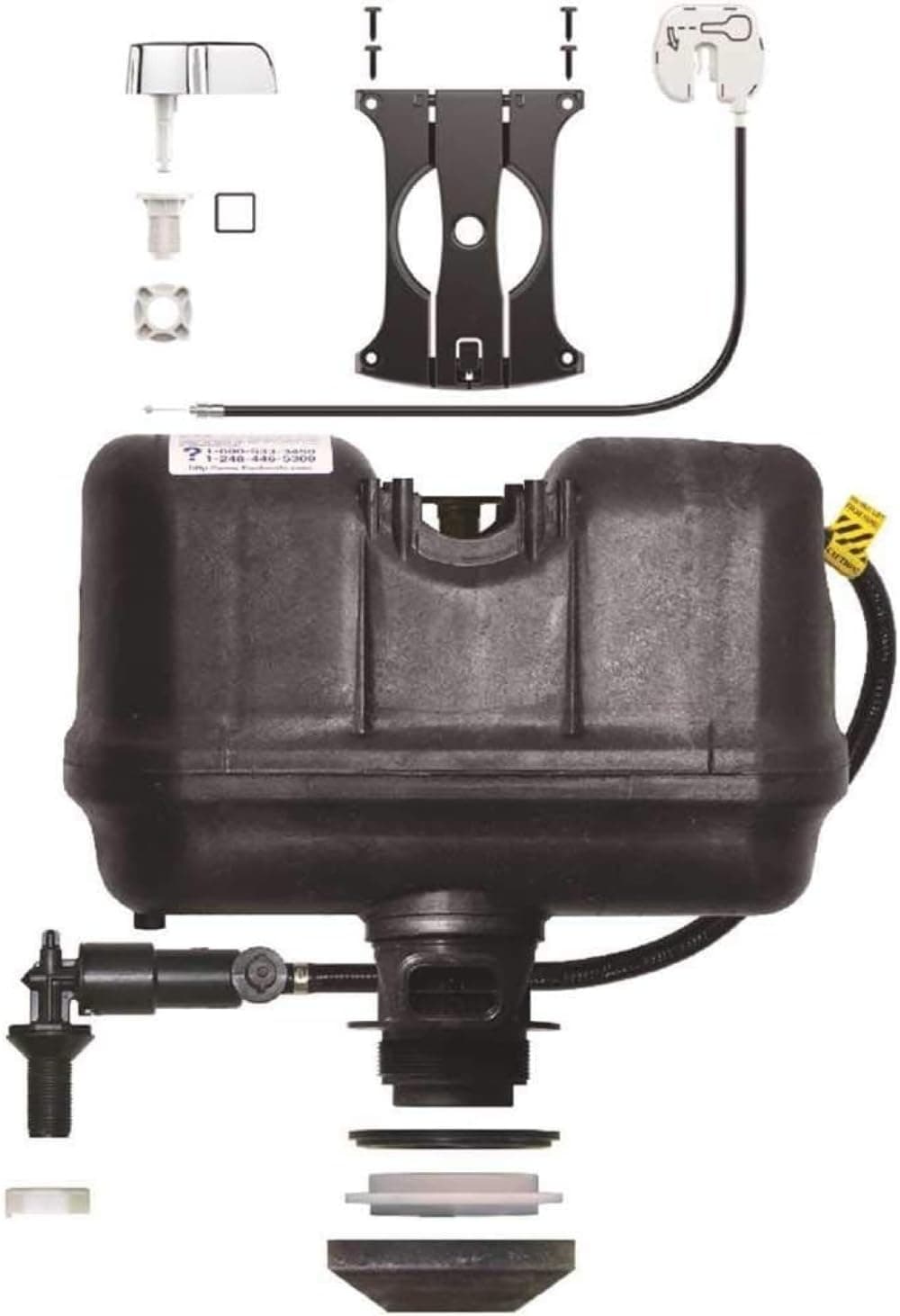 Flushmate M-101526-F3BK Complete Replacement System for 501A & 501B: 1.6 GPF System for Two-Piece Toilets, Includes Universal Handle Kit, Quiet Operation