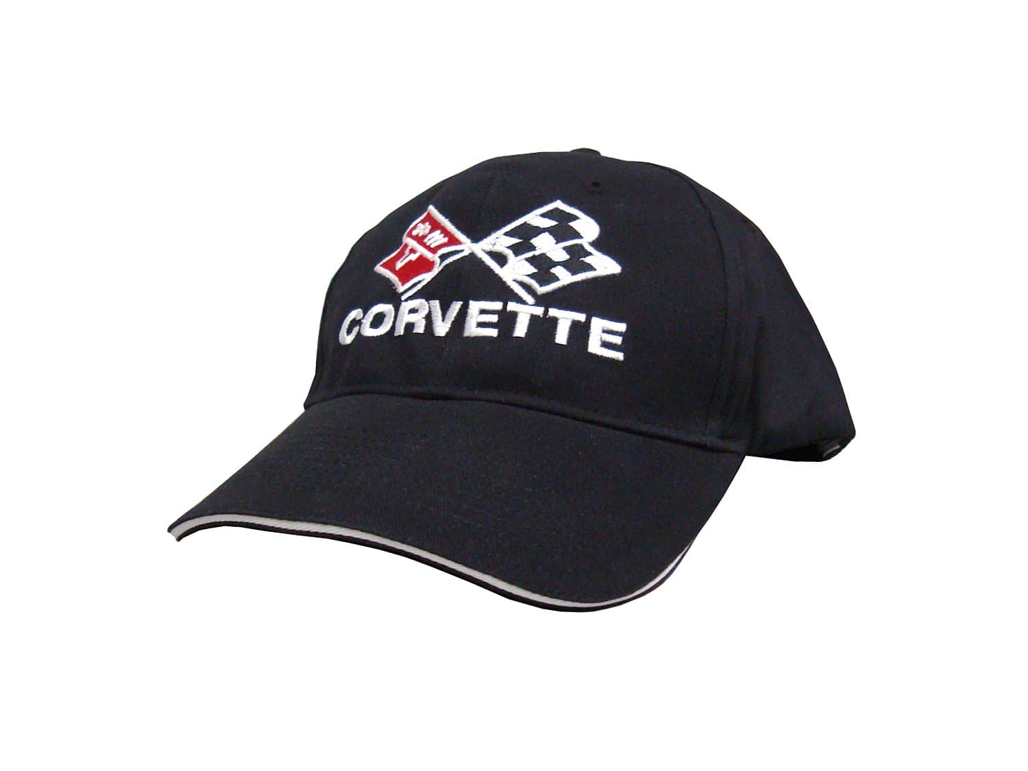 Chevy Corvette Cross Flags Hat: C1 C2 C3 Stingray Motion 327 427 L-88