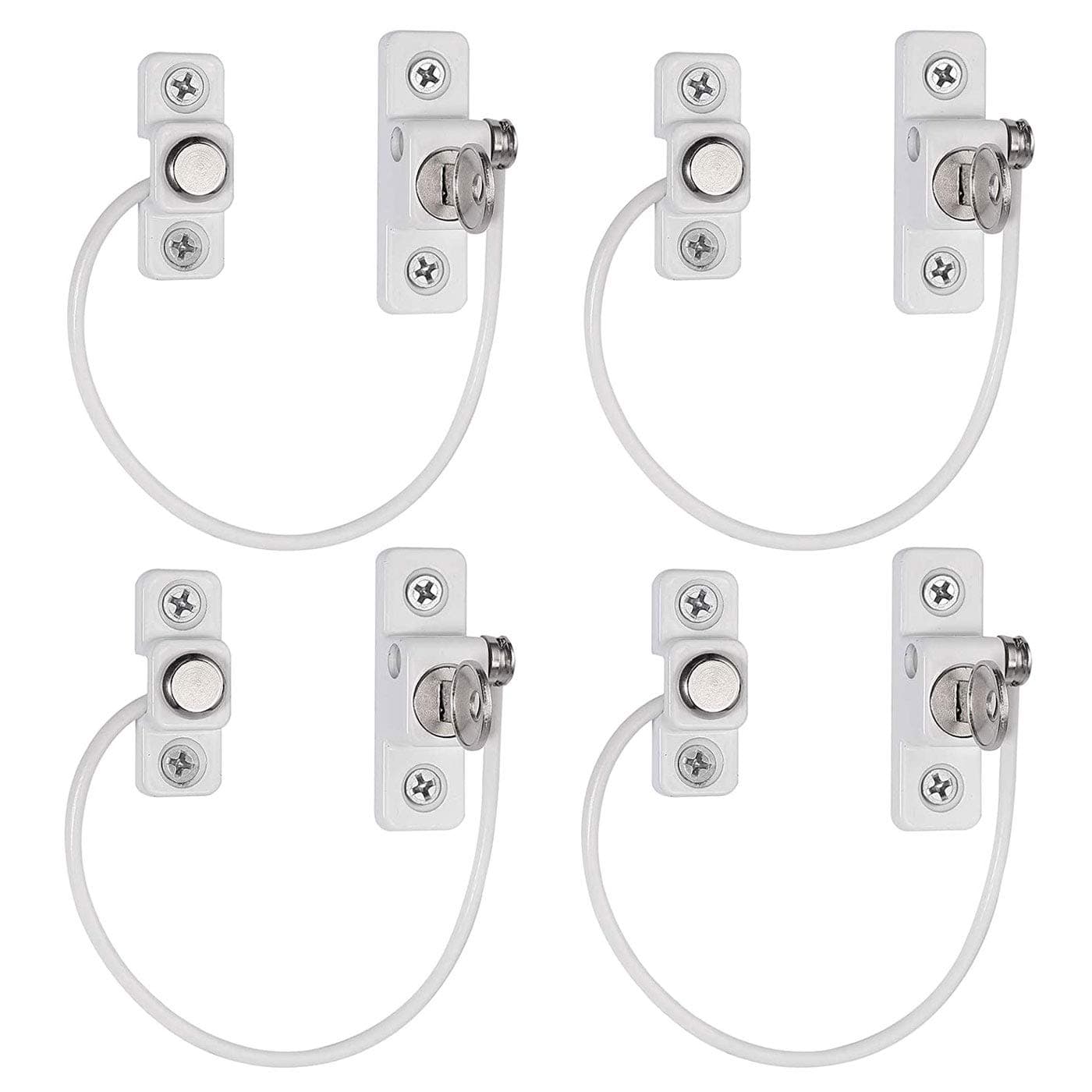 LLF 4 Pack Window Guard Door Window Lock Sliding Door Locks for Baby Safety Sliding Door Locks Childproof Locks
