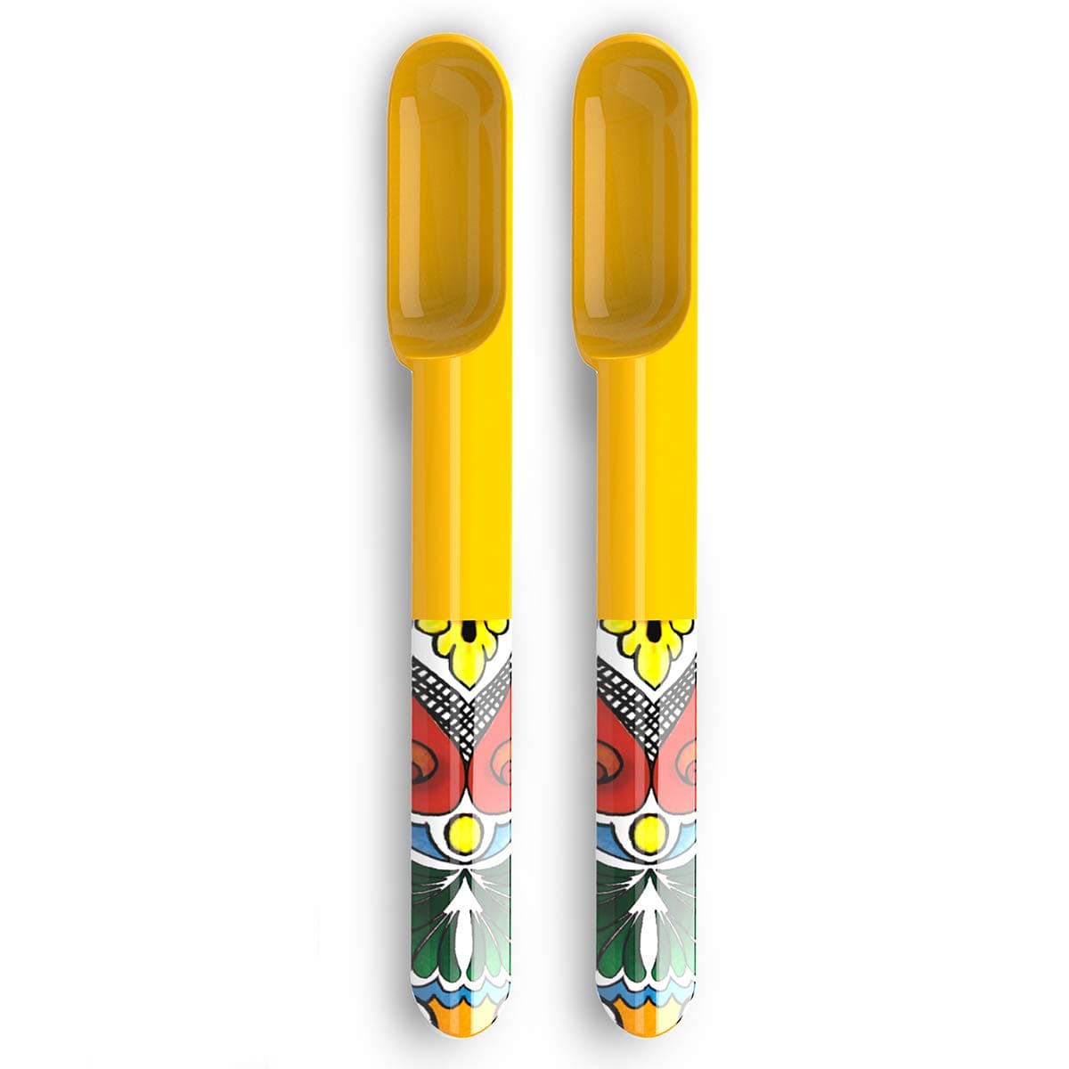 Prepara Talavera Taco Spoon, Set of 2, Yellow