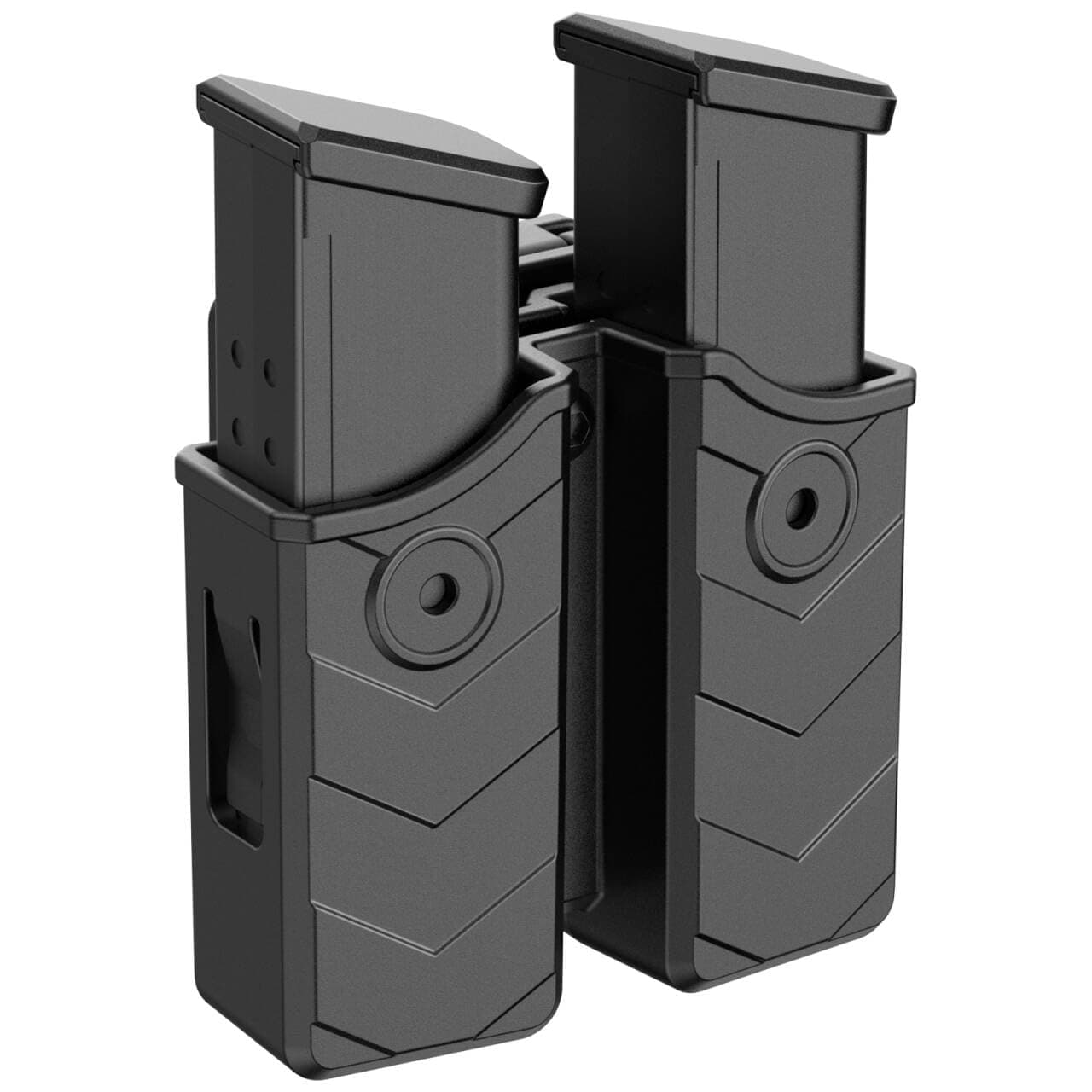 Universal Double Magazine Pouch - Dual Stack Mag Holster with Adjustable Retention for Glock, Sig Sauer, S&W, Beretta, Browning, Taurus, H&K, Springfield, Ruger Pistol Mags