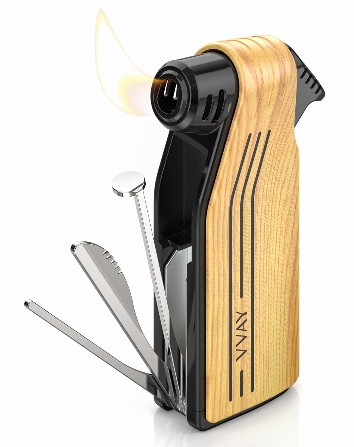 Pipe Lighter, Pipe Lighter for Smoking Tobacco, Butane Refillable