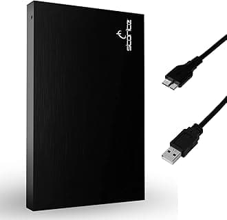 – Storite 2.5 Inch Portable External Hard Drive with USB 3.0 Data Transfer, Aluminium Enclosure, Compatible with PC, Mac, Laptop, Gaming Console, Black, 320GB
