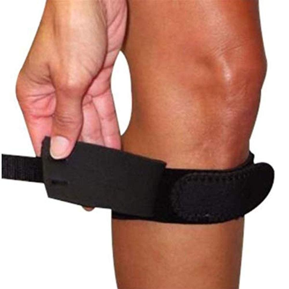 RolyanUniversal Strap with Pressure Pad, Universal Size Knee Straps for Reducing Tension of the Patella Tendon, Compression Knee Brace, Strap Support Helps Relieve Pain, Tennis Elbow, & Tendonitis