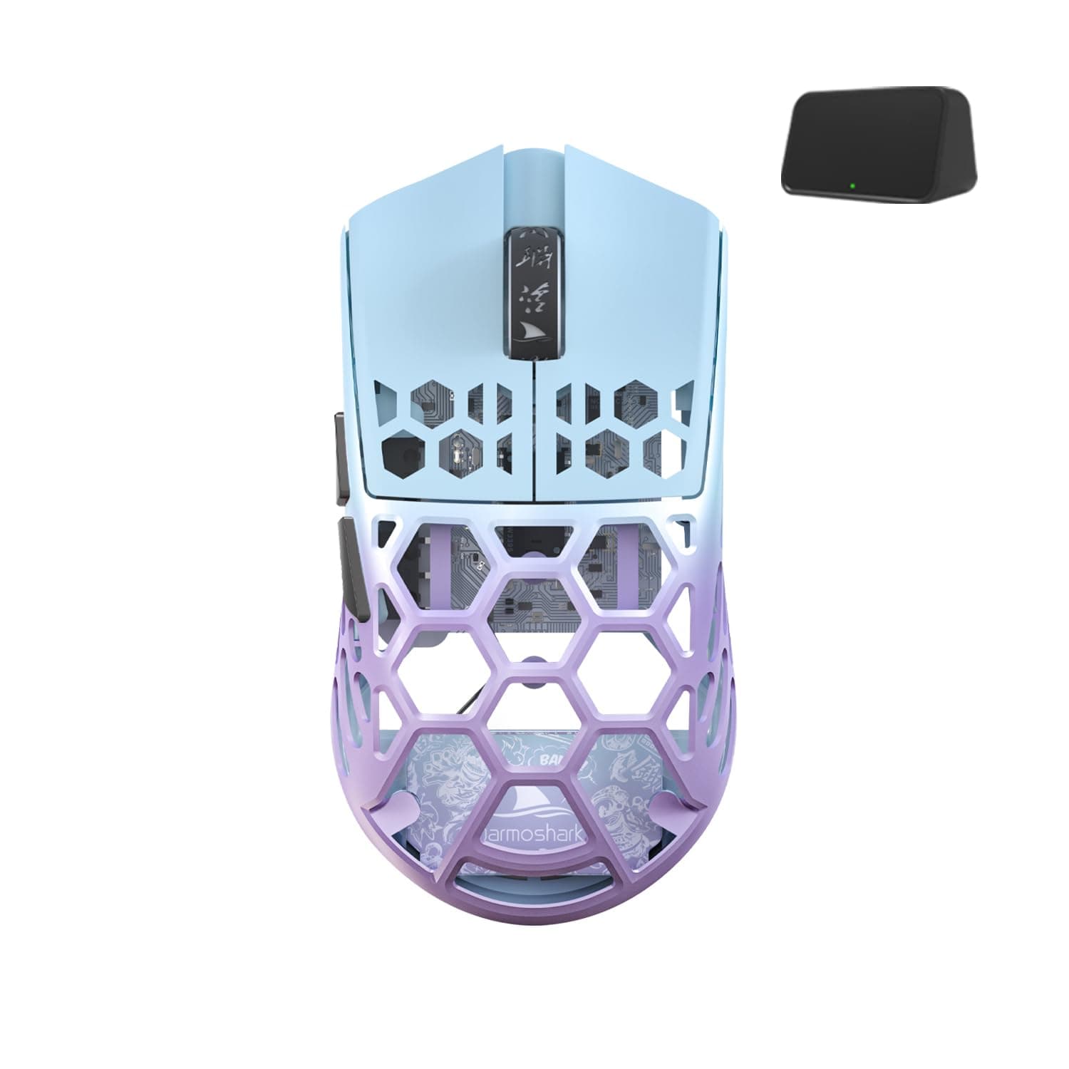 Darmoshark M2 Wireless Gaming Mouse,Tri-Mode 4K/USB-C/Bluetooth Mouse Up to 26000DPI,PAW3395 Optical Sensor Lightweight 42g,5 programmable Button 500MAh Battery Life,Computer Mouse for Laptop,PC(P)