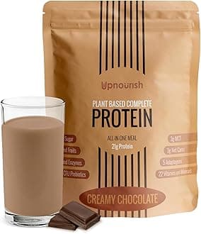 Chocolate Vegan Protein Powder 54 Superfoods Powder,1.5 Billion CFU Probiotics 21g Plant Based Protein,No Sugar No Dairy No GMO Dairy Free,Meal Replacement Shake Keto-Friendly Low-Carb Diet,15 Servings