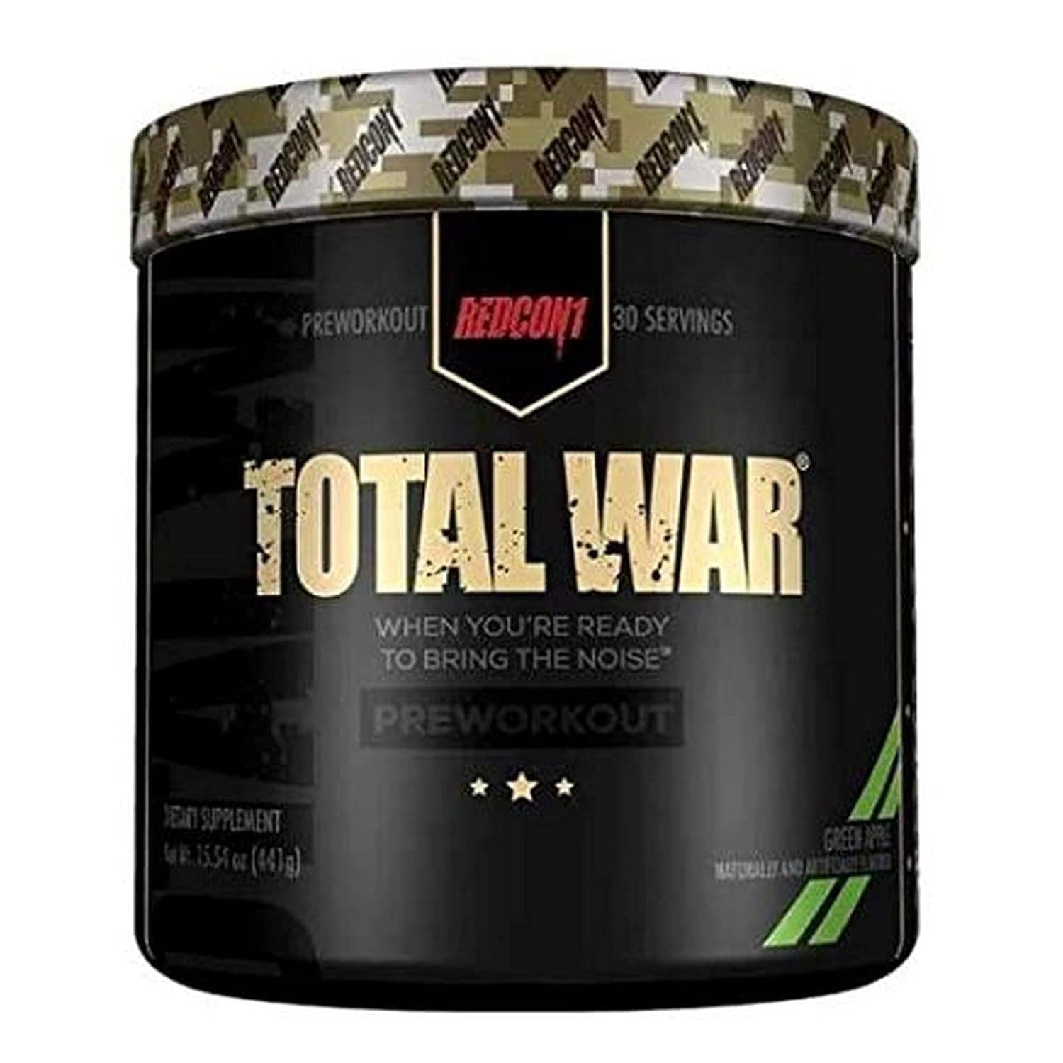 Redcon1 Total War - Pre Workout, 30 Servings (Green Apple)