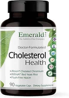 Emerald Labs Cholesterol Health - Featuring CoQ10, Flush-Free Niacin, RYR-VA, and Garlic for Heart and Circulatory Support - 90 Vegetable Capsules