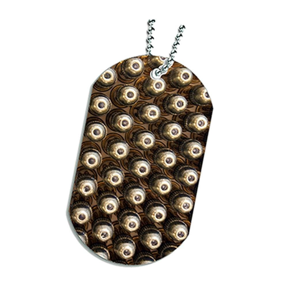 Gold Bullets Dog Tag Necklace