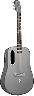 – ME 4 Electro-Acoustic Guitars Carbon Fiber Travel Smart Audio Guitar with 3.5 inch TouchScreen, HILAVA 2.0 System, Right-handed, FreeBoost 3.0, Airflow Guitar Bag (36" Space Gray)