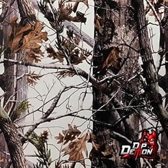 Hydrographic Film Woods in Winter Snow White Camouflage Camo Hunting Hydro Graphic Water Transfer Film Hydro Dipping Dip Demon