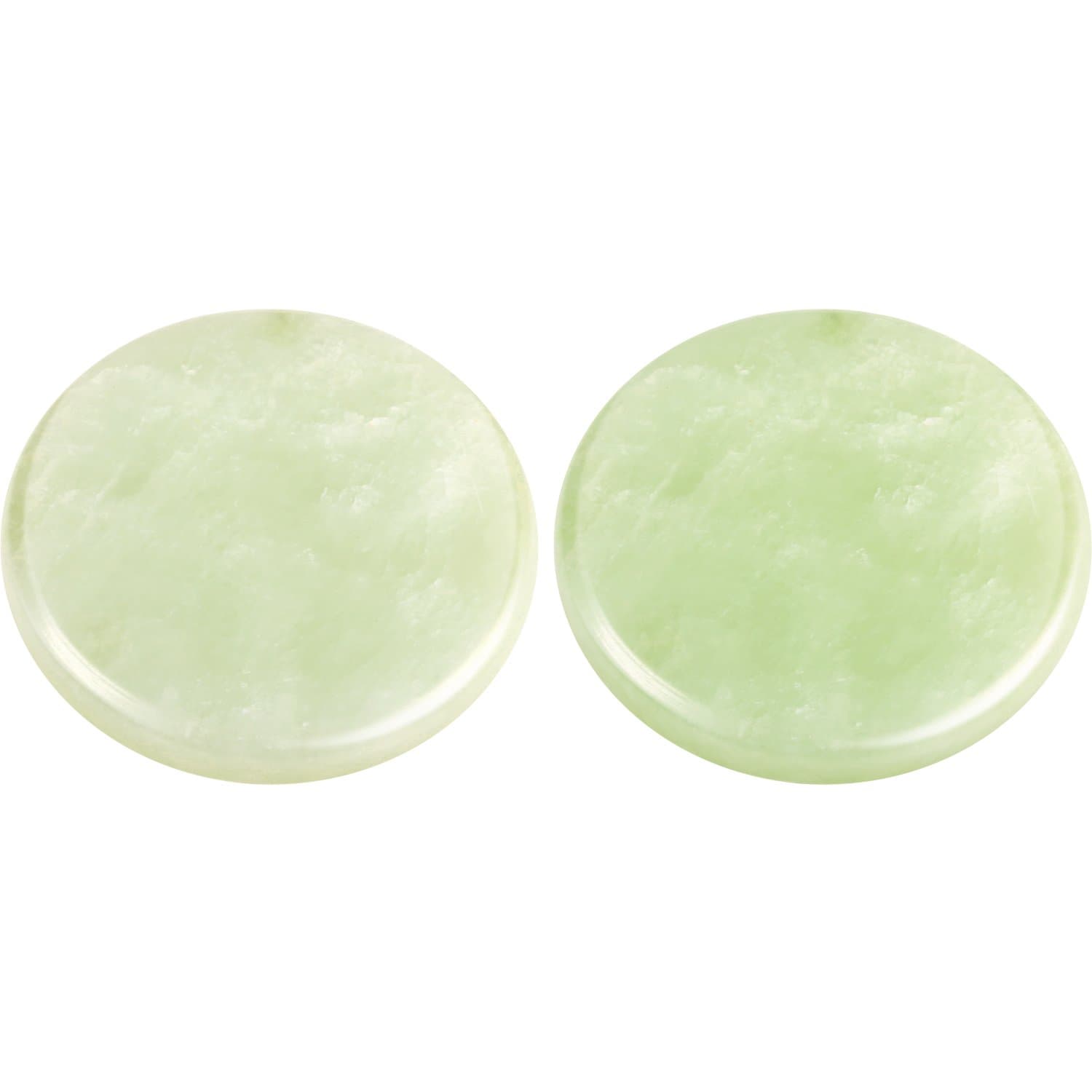 Bememo 2 Pieces Jade Stone for Lash Glue Eyelash Extension Round Jade Stone Green Lash Tile Glue Holders Adhesive Pallet Fake Eyelash Holder Base 2 Inch