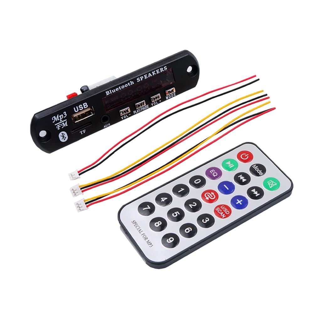 Bluetooth Wireless MP3 Player Decoder Board Audio Module USB TF Radio Red Digital Remote Controller