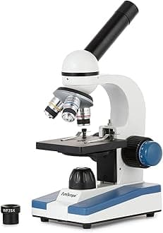 M150C-I 40X-1000X All-Metal Optical Glass Lenses Cordless LED Student Biological Compound Microscope