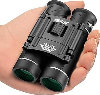 12x26 HD Binoculars for Adults Kids Bird Watching,BIJIA Mini Folding Compact Binocular for Travelling/Sightseeing/Hunting/Concert(BAK4 Prism, FMC Green Film, Fogproof, Waterproof,Anti-slip Grip)