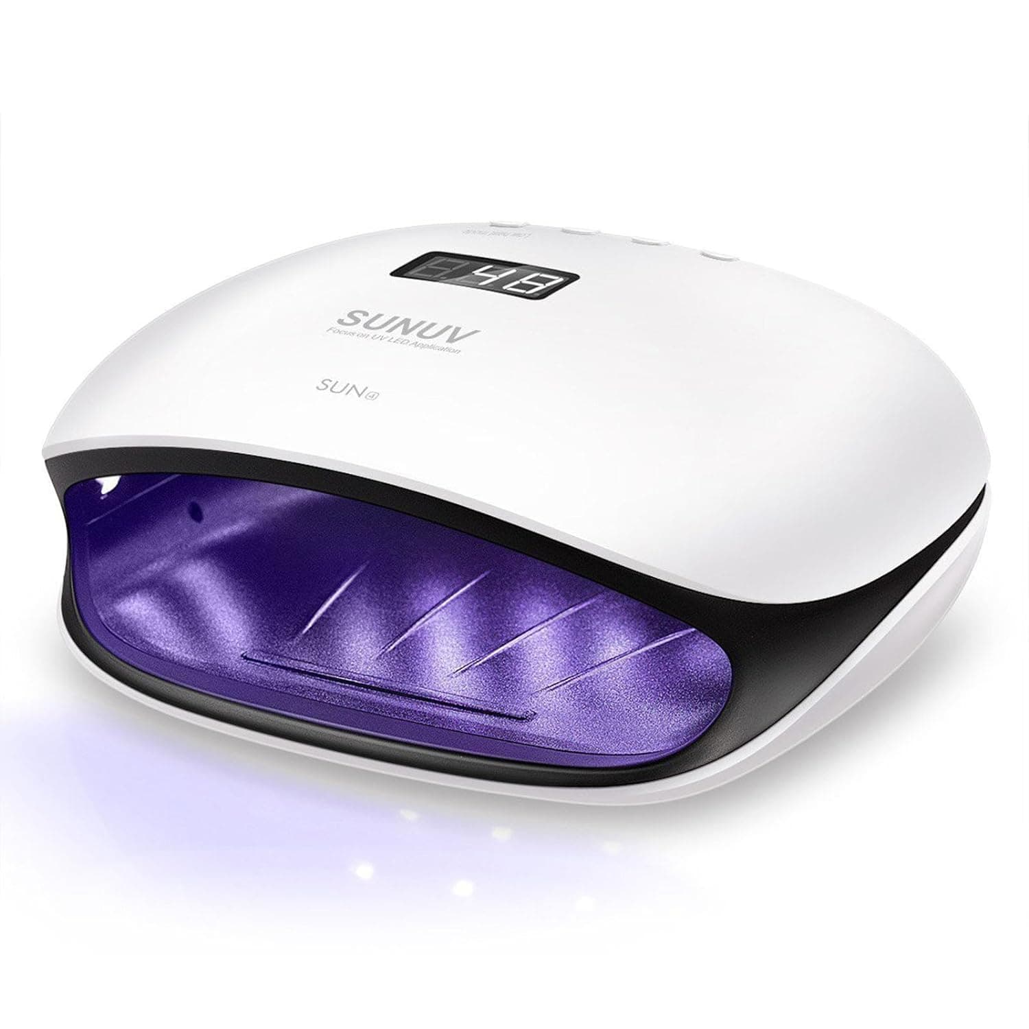 SUNUV UV Led Nail Lamp, UV Nail Dryer SUN4 for Shellac Manicure Gel with 4 Timers, LCD Display, Sensor and Double Speed Drying