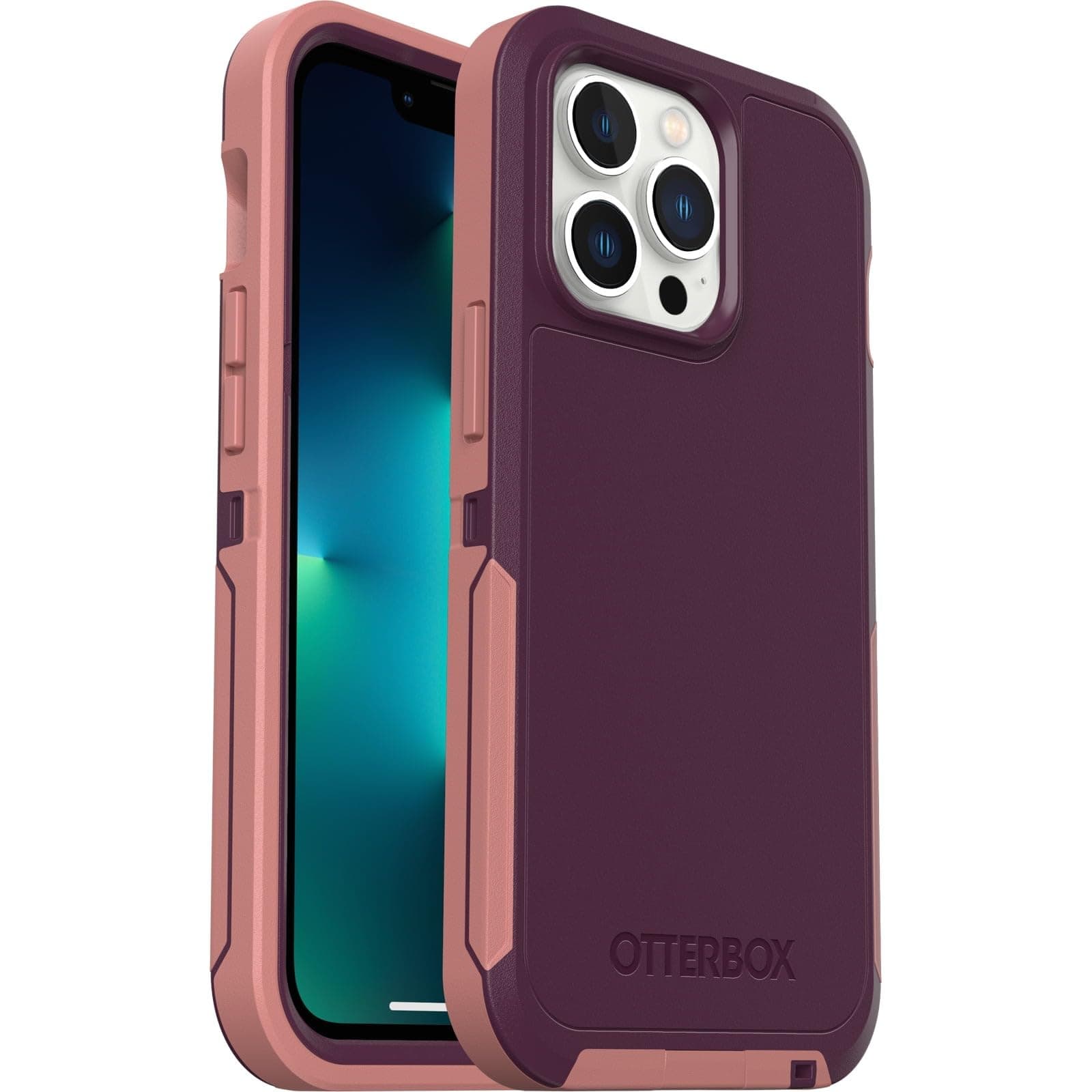 Defender Series Screenless Case with Magsafe for iPhone 13 (NOT Mini/Pro/Pro Max) Non-Retail Packaging - Purple Perception - with Microbial Defense