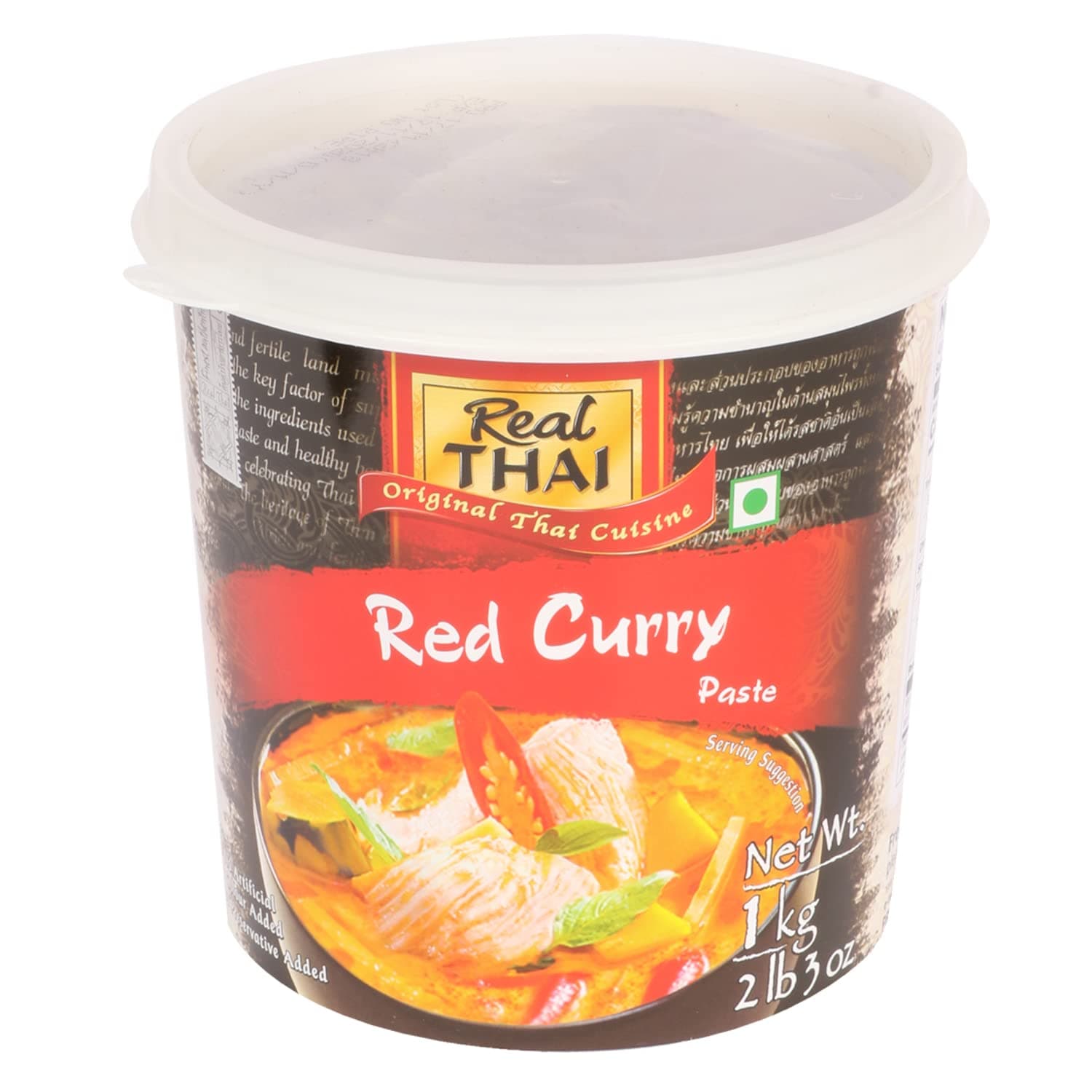 Real THAI Original Thai Cuisine Red Curry Paste, 35.27 oz ℮ 1 Kg