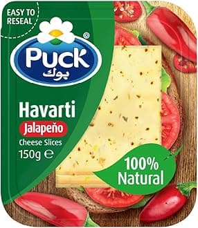 Puck Havarti Jalapeno Natural Cheese Slices, 150g