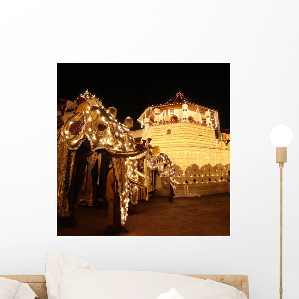 Esala Perahera Kandy Wall Mural by Wallmonkeys Peel and Stick Graphic (18 in H x 18 in W) WM226272