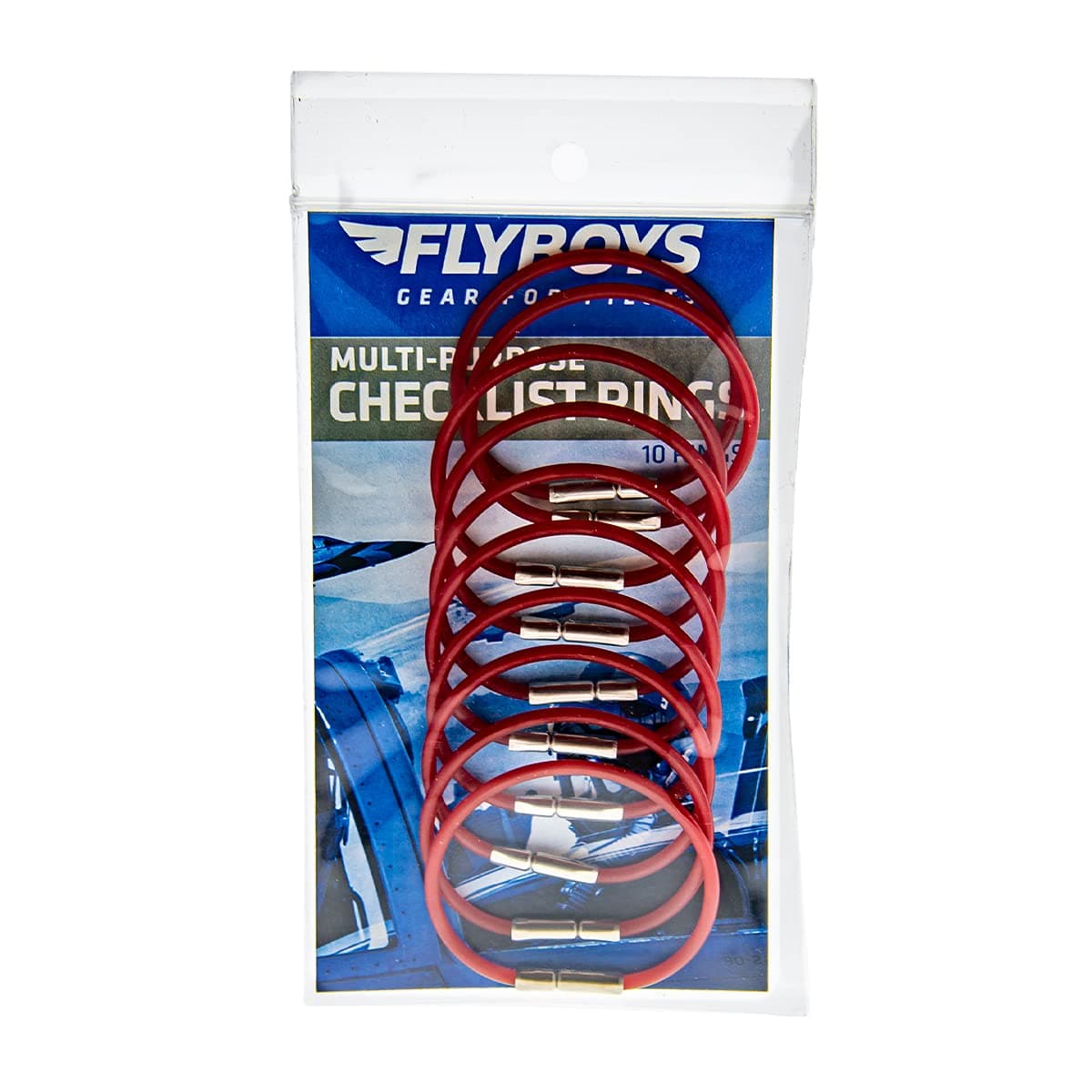 FLYBOYS Checklist Rings - 10 Pack (1.75 in Diameter) (Red)