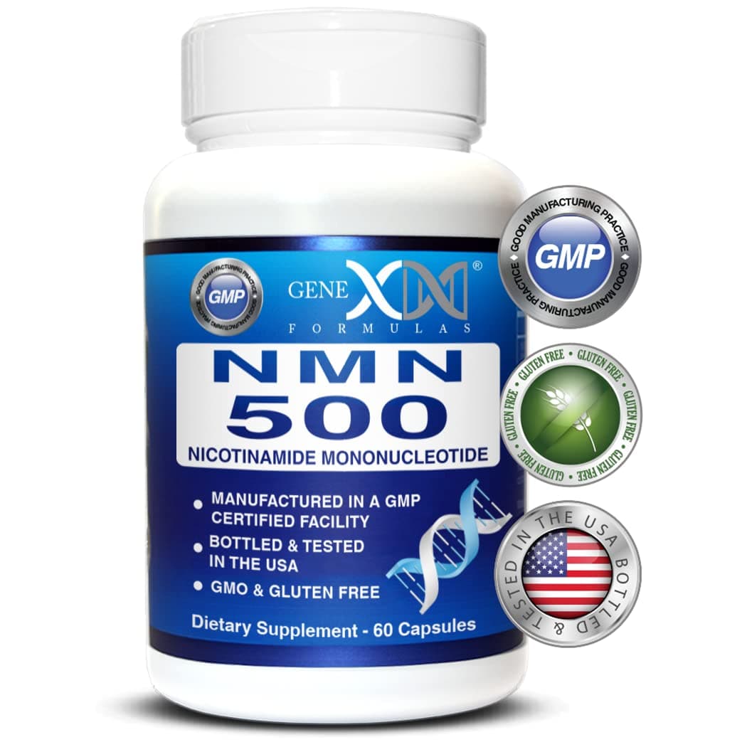NMN Stabilized Form 500mg Serving Nicotinamide Mononucleotide Direct NAD Supplement (2x250mg Capsules 60ct)
