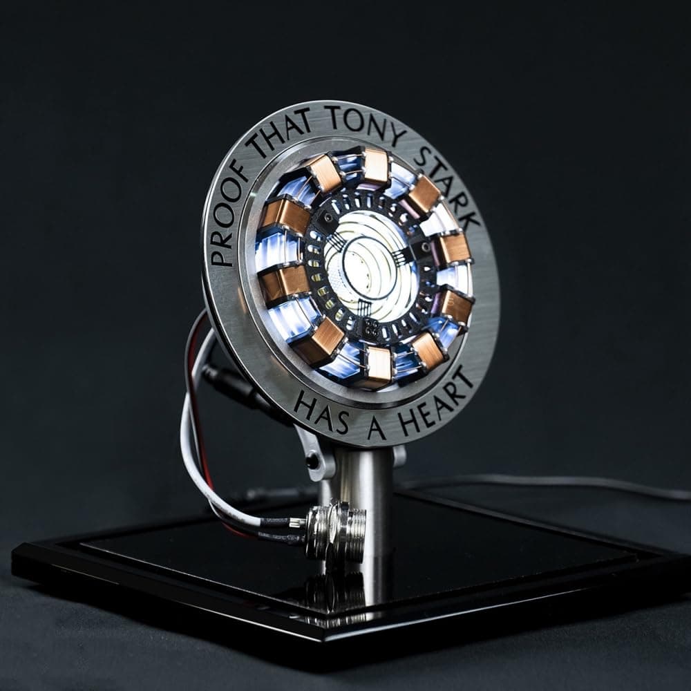Euvdora 1:1 DIY Model Iron Man Arc Reactor Kits MK1 LED Light Tony Stark Heart Chest Lamp Handmade Toys