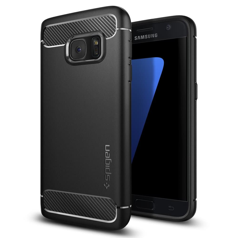 Spigen Rugged Armor for Samsung Galaxy S7 Case, Galaxy S7 Back Cover - TPU｜Black