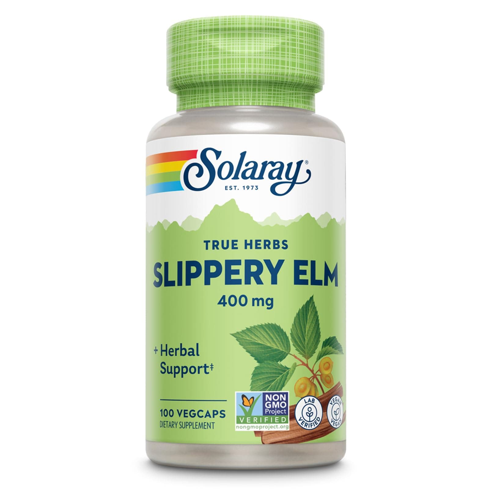 SOLARAY Slippery Elm, 400 mg, 100 Caps